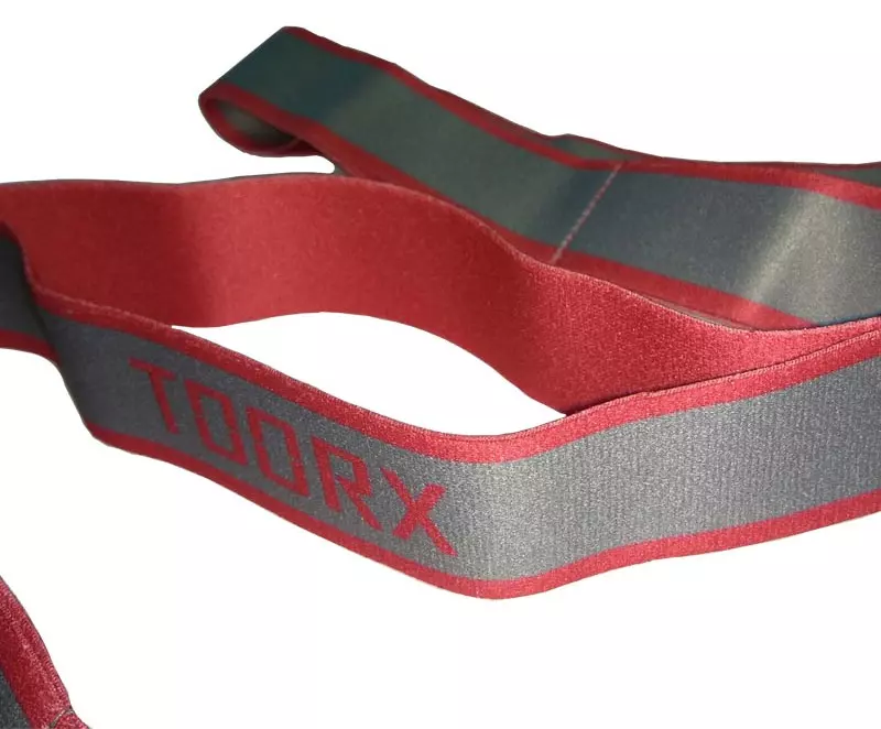 Elastični trak z zankami iz tekstila light Toorx, siv