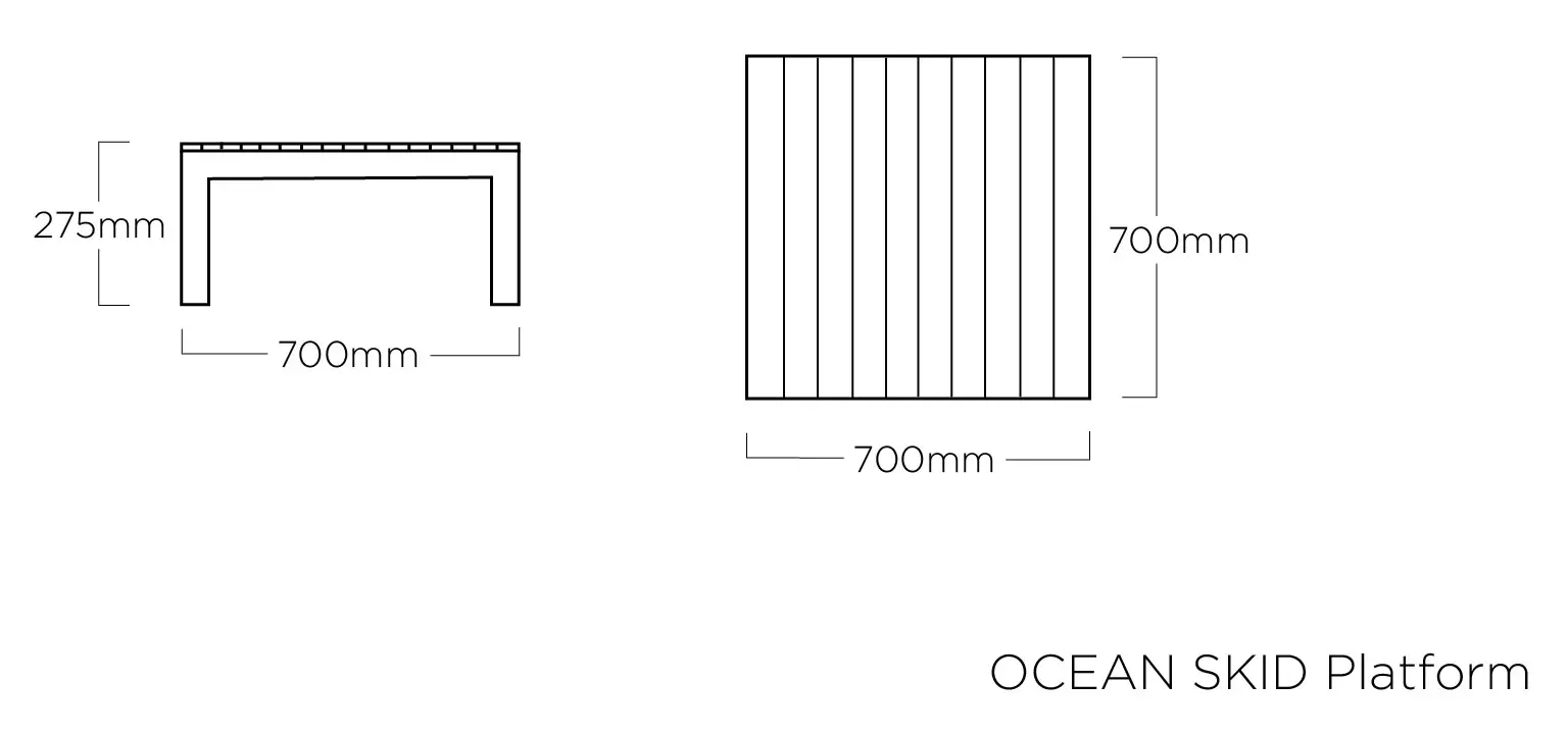 Lounge miza Kettler Ocean Skid Platform mat anthracite
