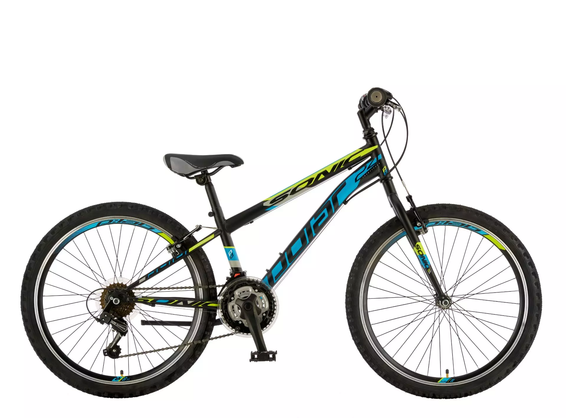 Otroško kolo Polar Sonic 24", črno-zelen-moder