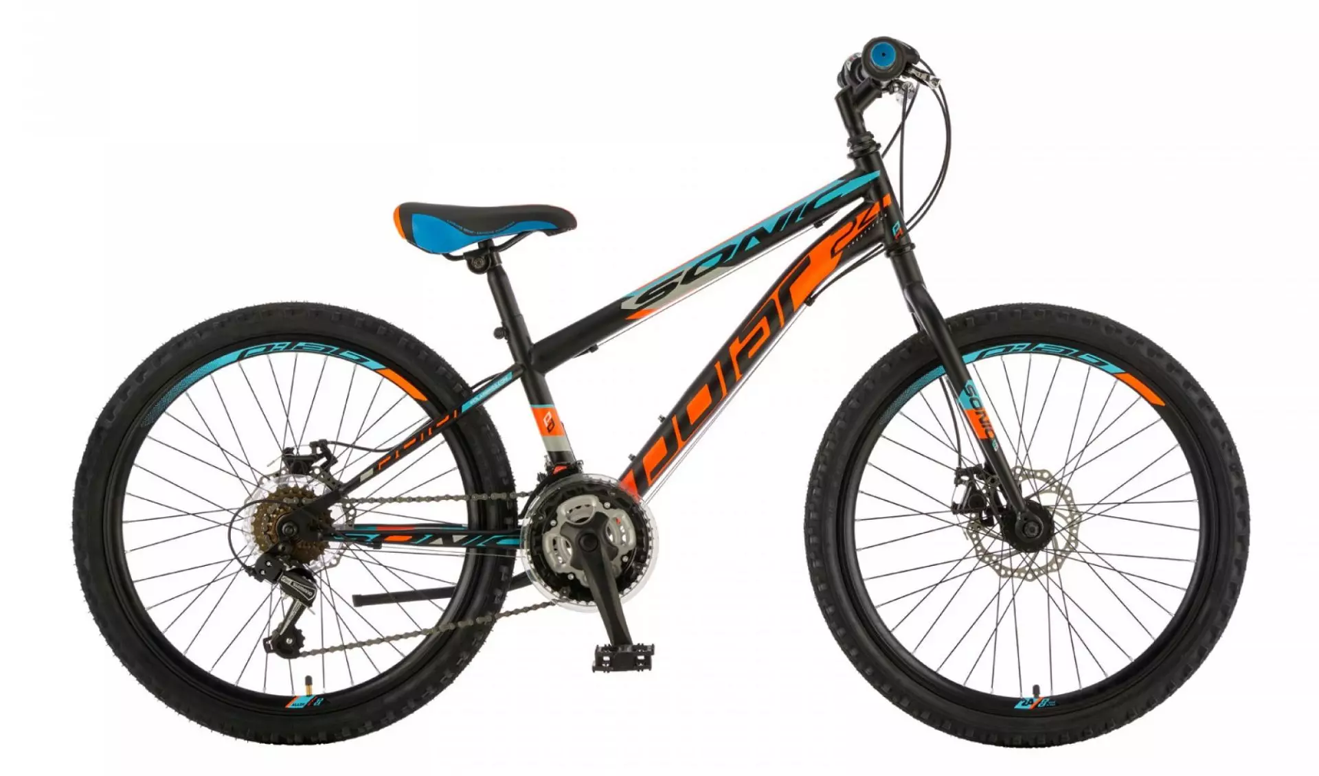 Otroško kolo Polar SONIC 24" FS DISC, črno turkizno zelen