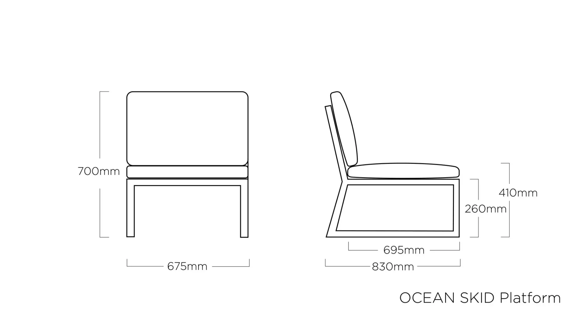 Srednji sedež Kettler Ocean Skid Platform