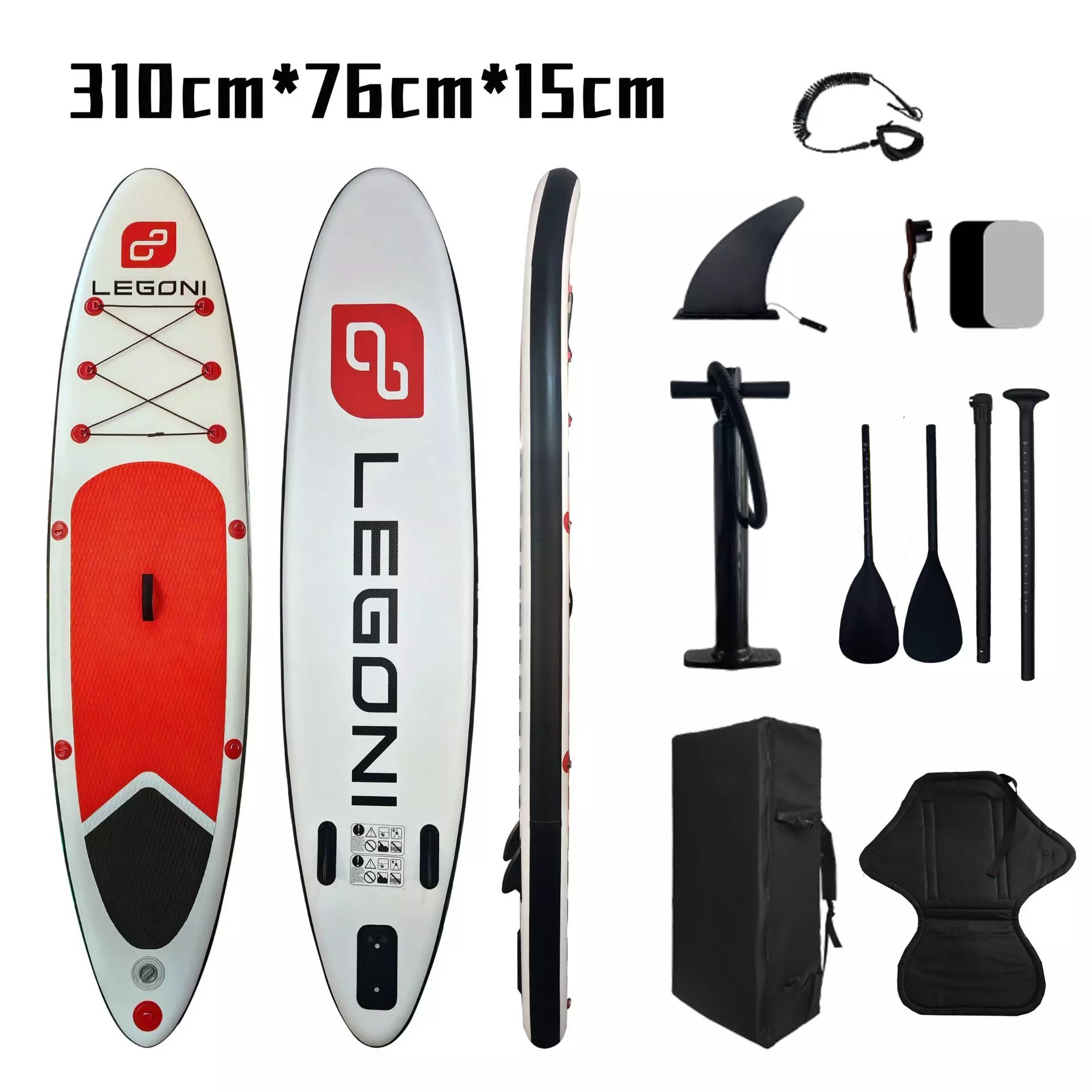 Sup LEGONI SUP WIND s sedežem in kajak veslom, 10.2", 311 cm