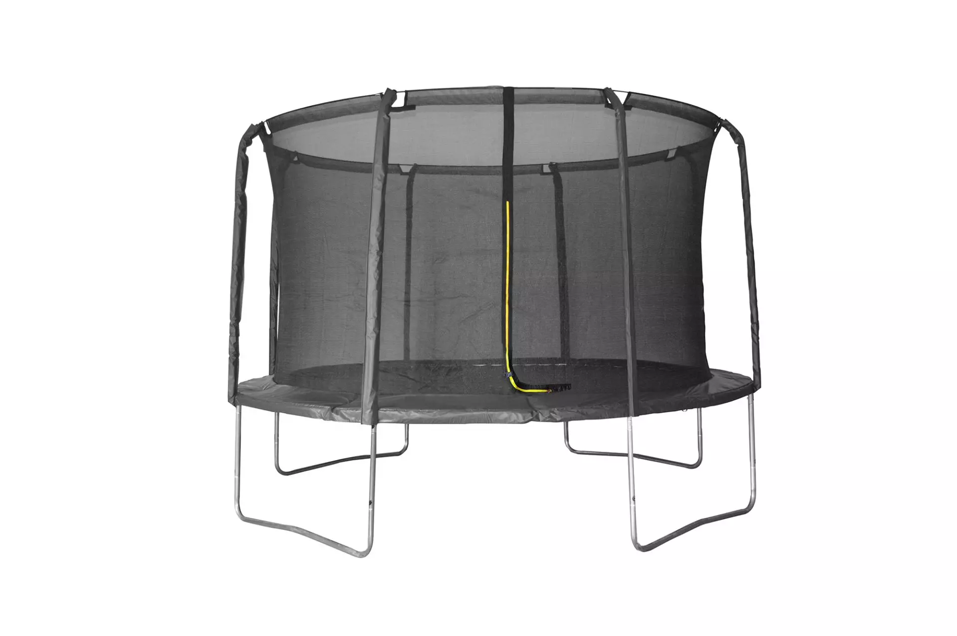 Trampolin LEGONI AERO z zaščitno mrežo 366 cm, črni