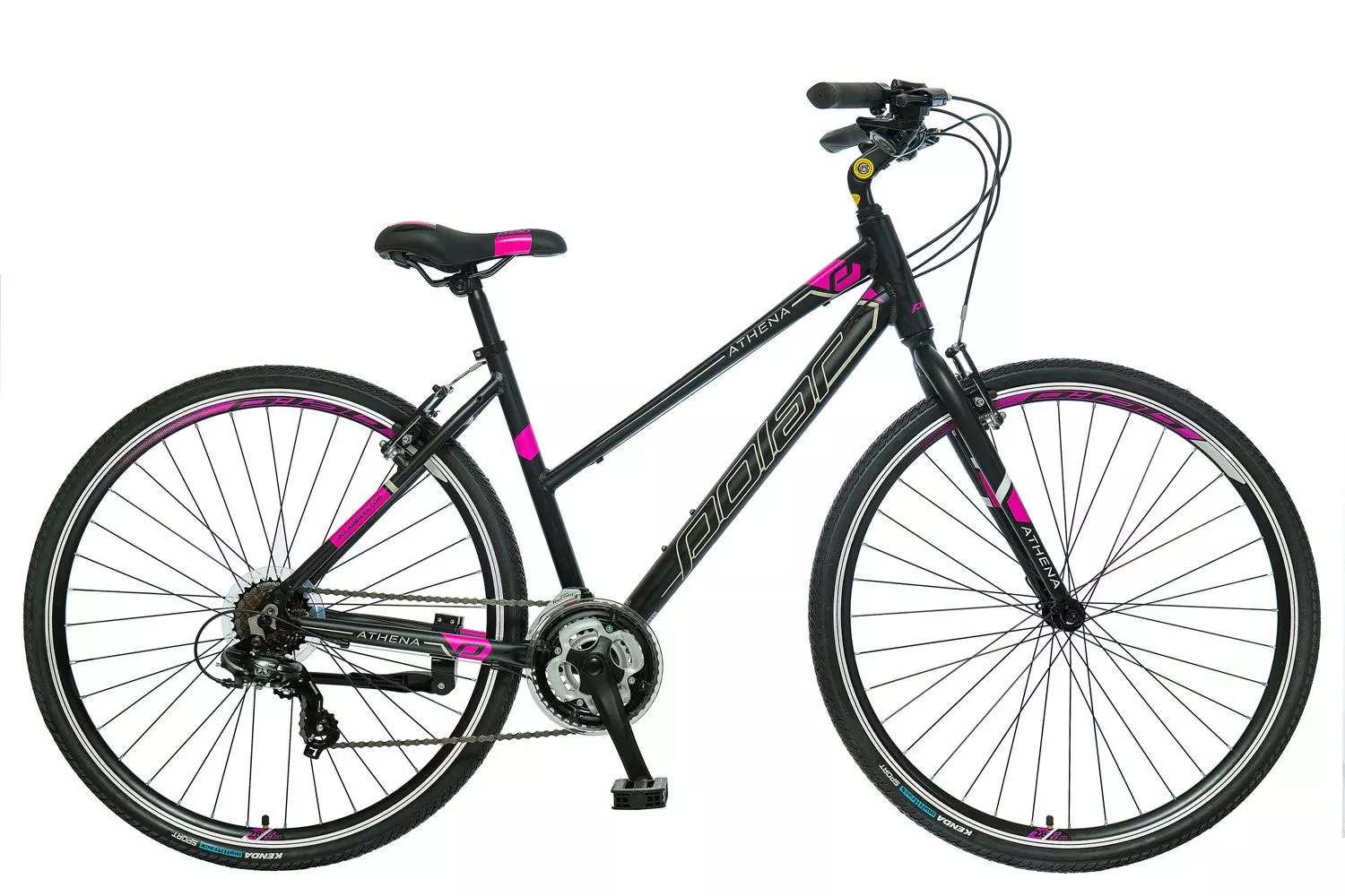 Treking kolo Polar Athena Rigid 28" black-pink
