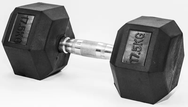 Gumirana ročka Fitmotiv Hex 17,5 kg