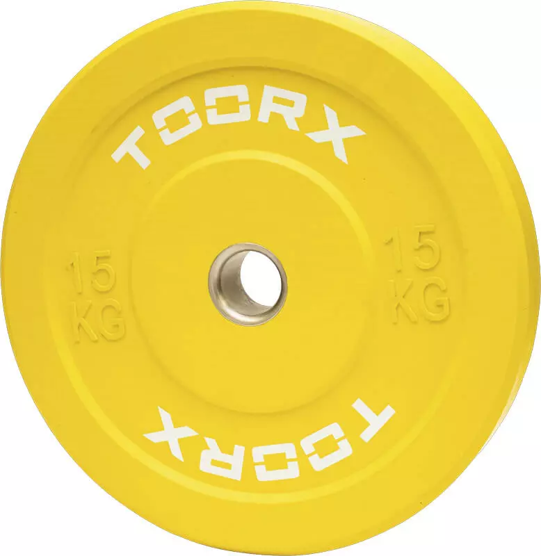Olimpijski bumper kolut Toorx 15 kg, rumen