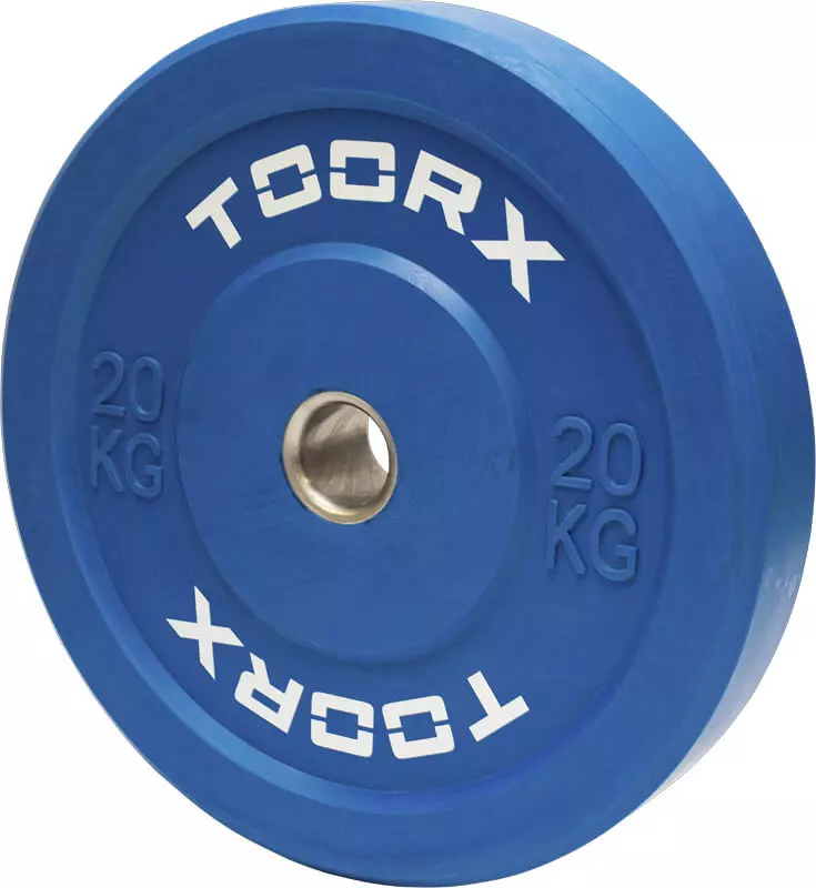 Olimpijski bumper kolut Toorx 20 kg, moder