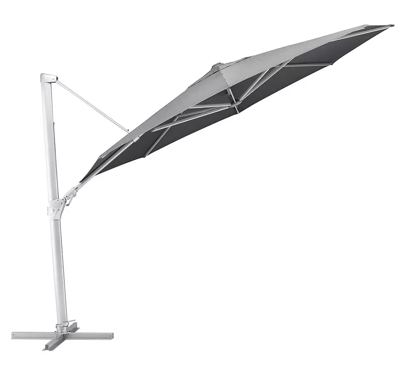 Senčnik Kettler Easy Swing s pokrivalom in podstavkom 350 cm, srebrn/charocal