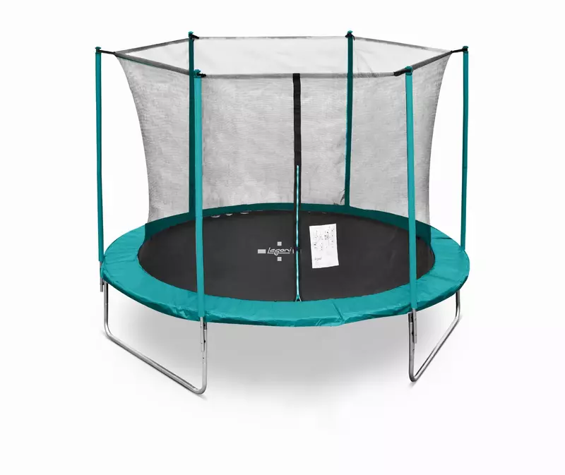 Trampolin LEGONI FUN z zaščitno mrežo 366 cm, temno zelena