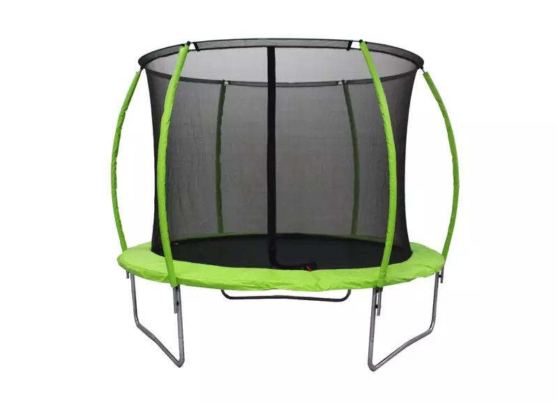 Trampolin Legoni Space z zaščitno mrežo 366 cm, zelen