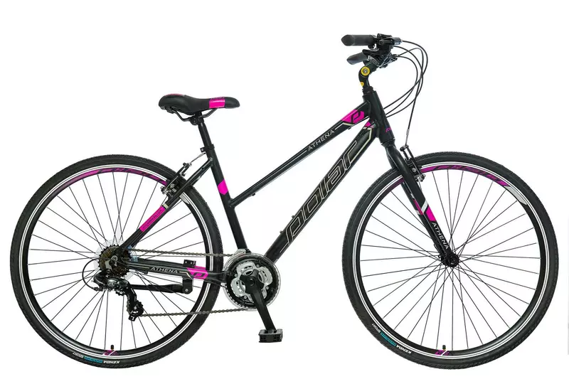 Treking kolo Polar Athena Rigid 28" black-pink