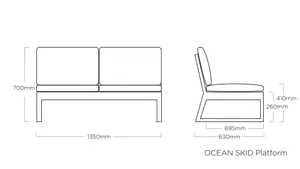 Dvojni sedež Kettler Ocean Skid Platform