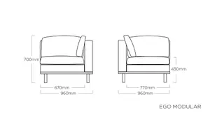 Kotni sedež Kettler Ego Modular silver