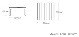 Lounge miza Kettler Ocean Skid Platform mat anthracite