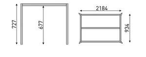 Okvir za mizo Kettler Edge HKS 220 x 95 cm