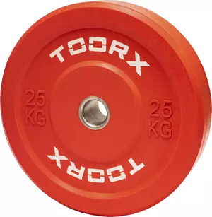 Olimpijski bumper kolut Toorx 25 kg, rdeč