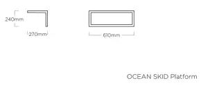 Univerzalna polica Kettler Ocean Skid Platform mat anthracite/Teak