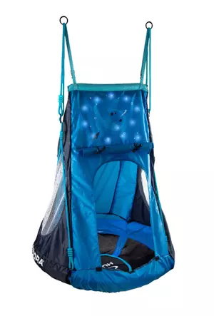 Viseča gugalnica gnezdo s šotorom Hudora Cosmos, LED, 90 cm