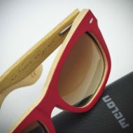 Slika Lesena sončna očala Melon Bamboo Elwood Red